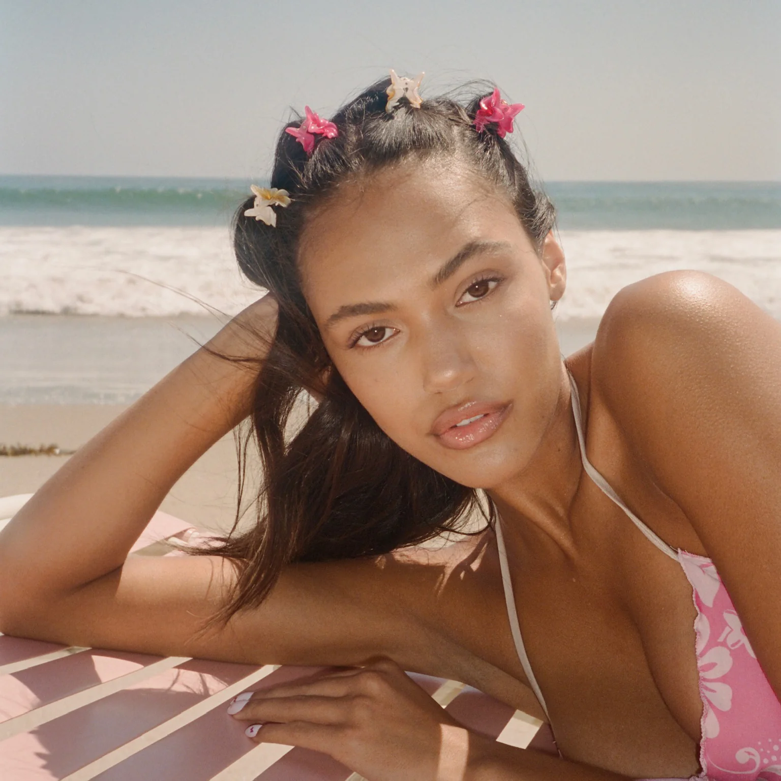 Baby Super Bloom Clip Set in Coconut - Image 5