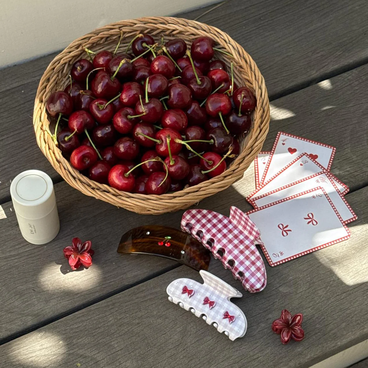 Baby Super Bloom Clip Set in Dark Cherry - Image 3