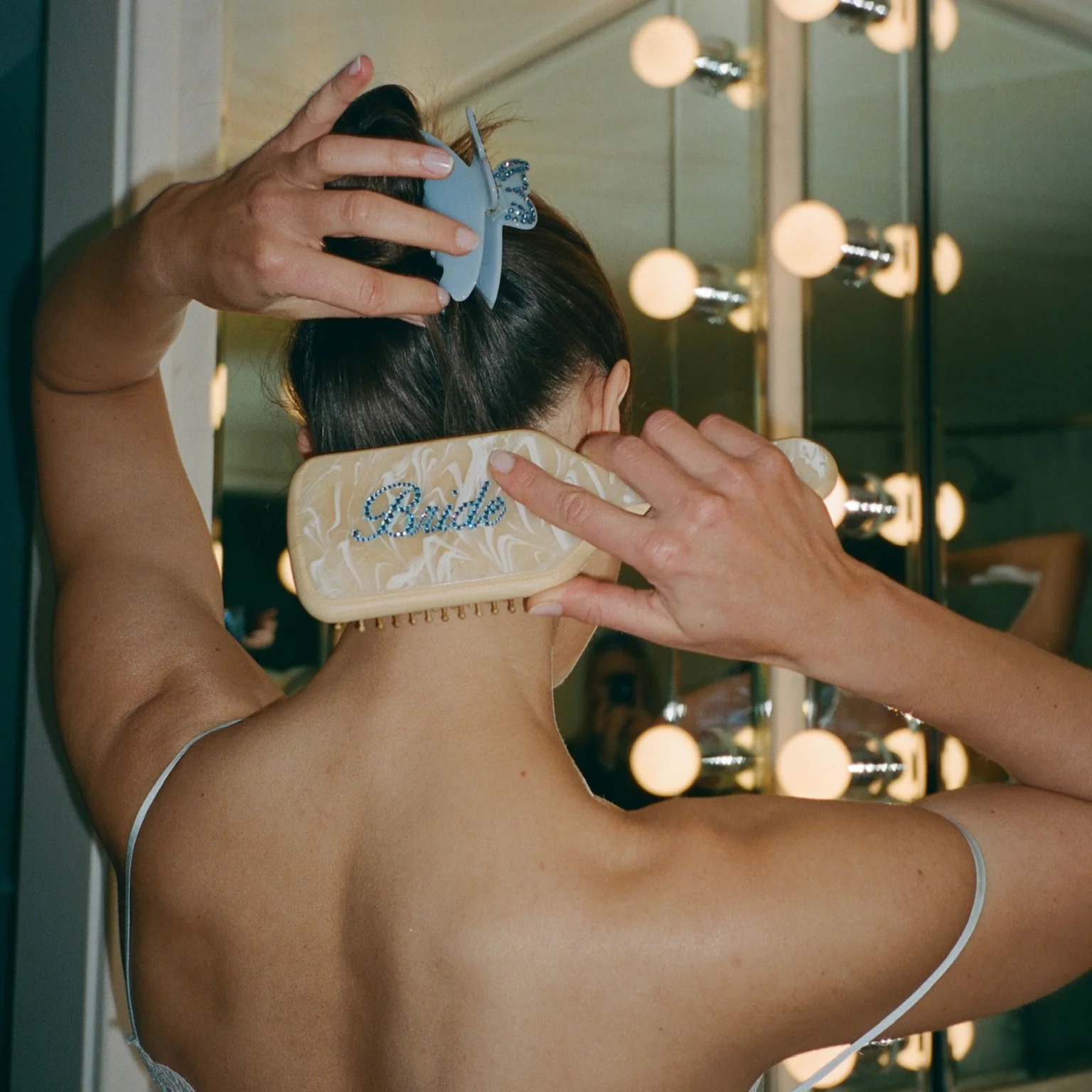 Bamboo Paddle Brush in Bride - Image 3