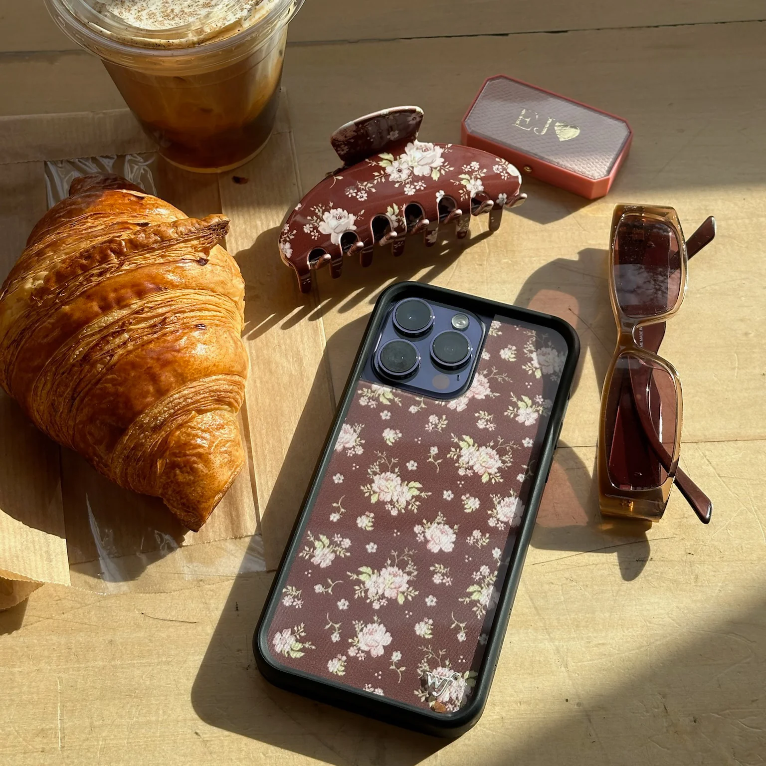 Big Effing Clip in Brown Floral - Image 2