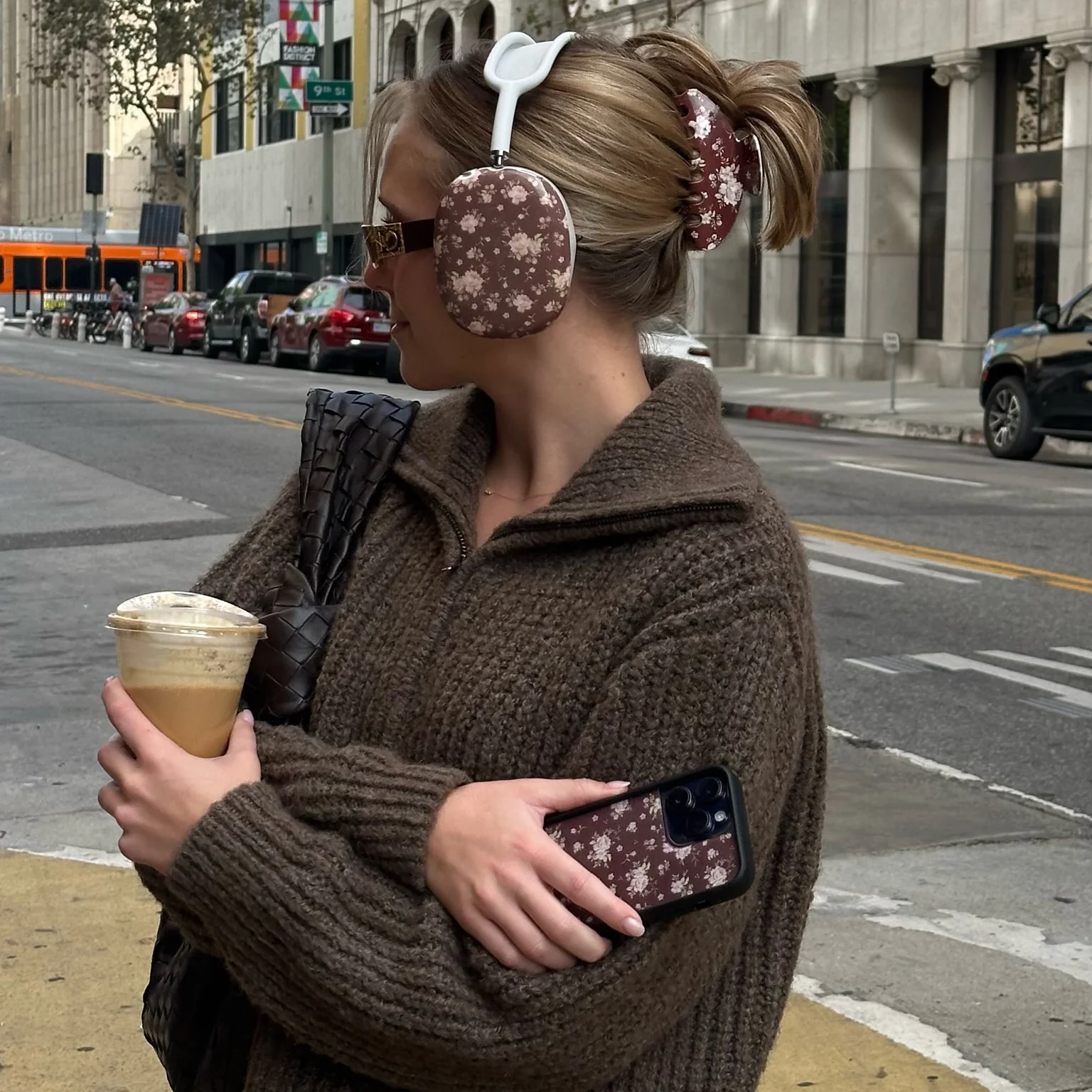 Big Effing Clip in Brown Floral - Image 4