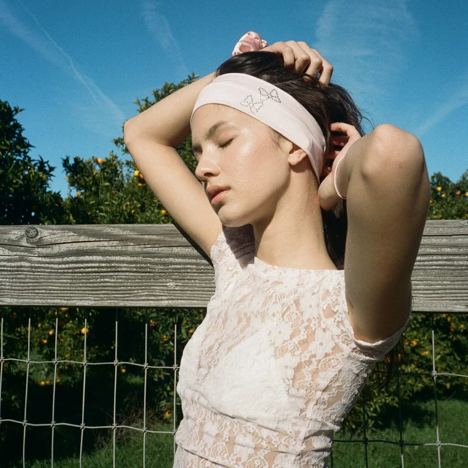 Butterfly Headband in Peach Fuzz - Image 3