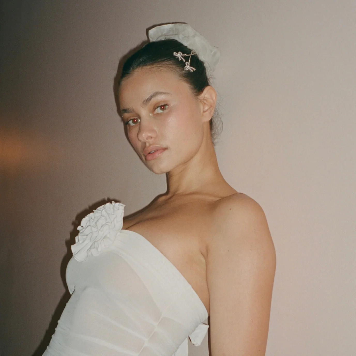 Cloud Scrunchie in Storm Silk Organza - Image 2