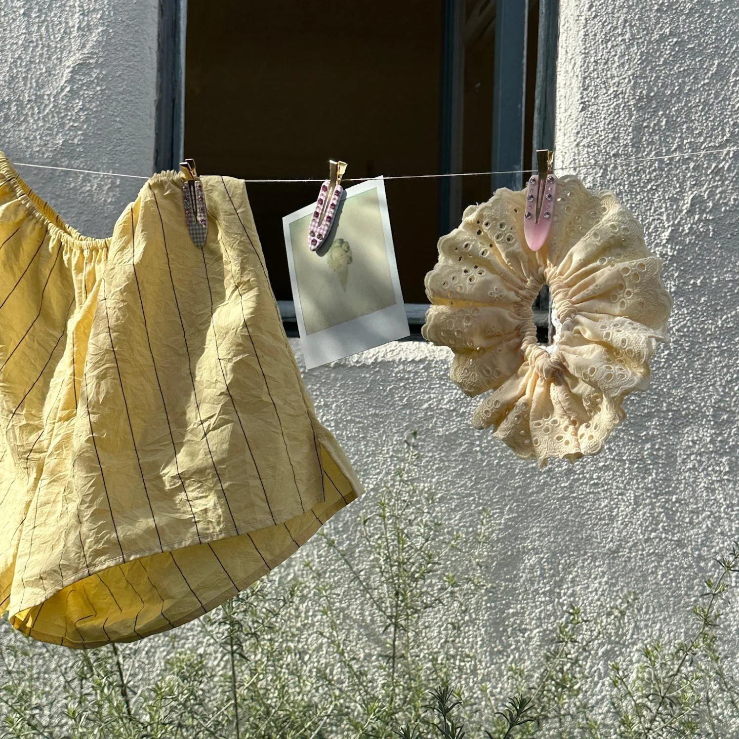 Eyelet Scrunchie in Daylily - Image 2