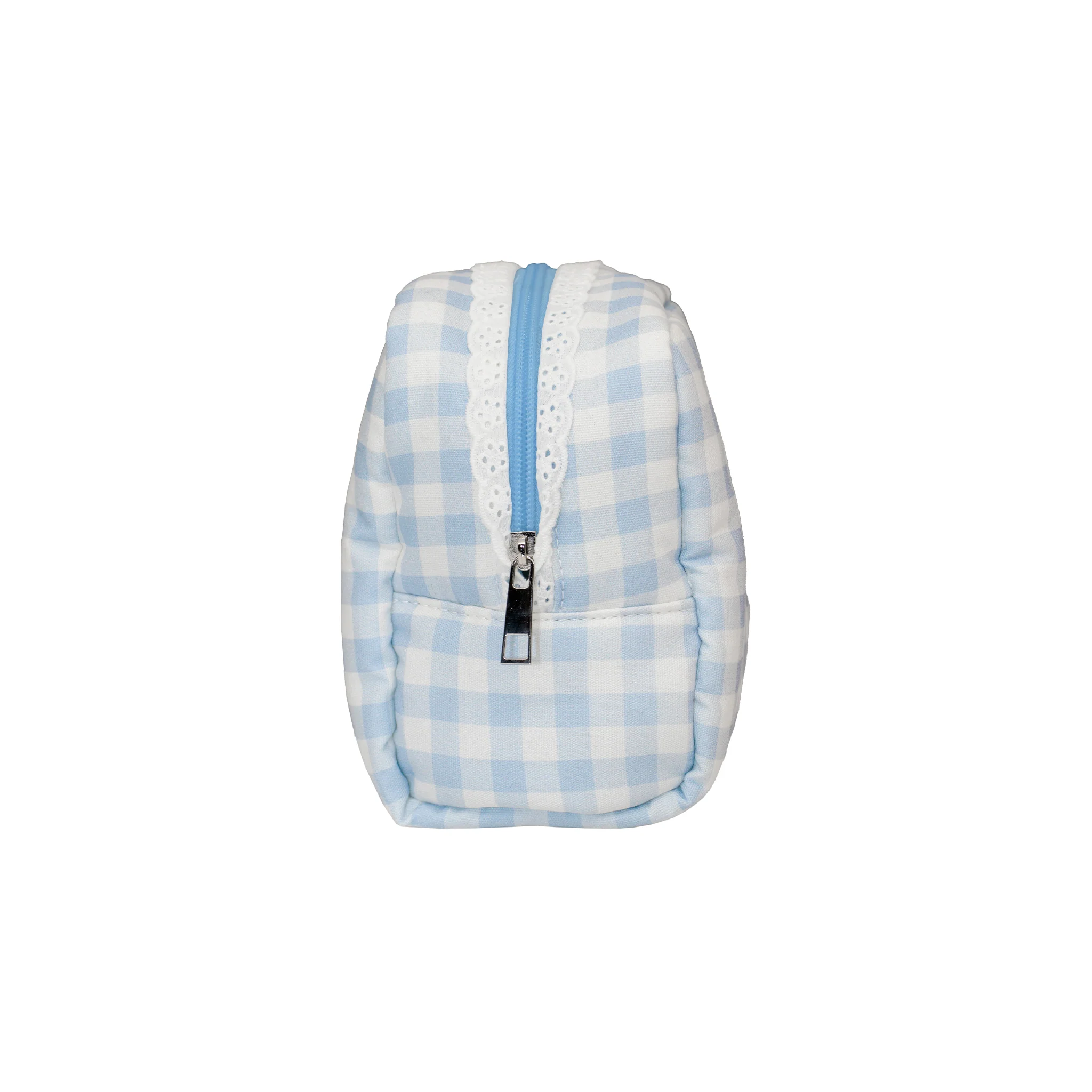 Gingham Pouch in Powder Blue - Image 3