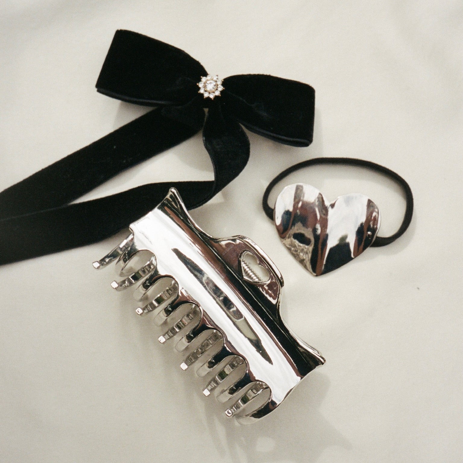 Heart Hair Tie in Tiara - Image 2