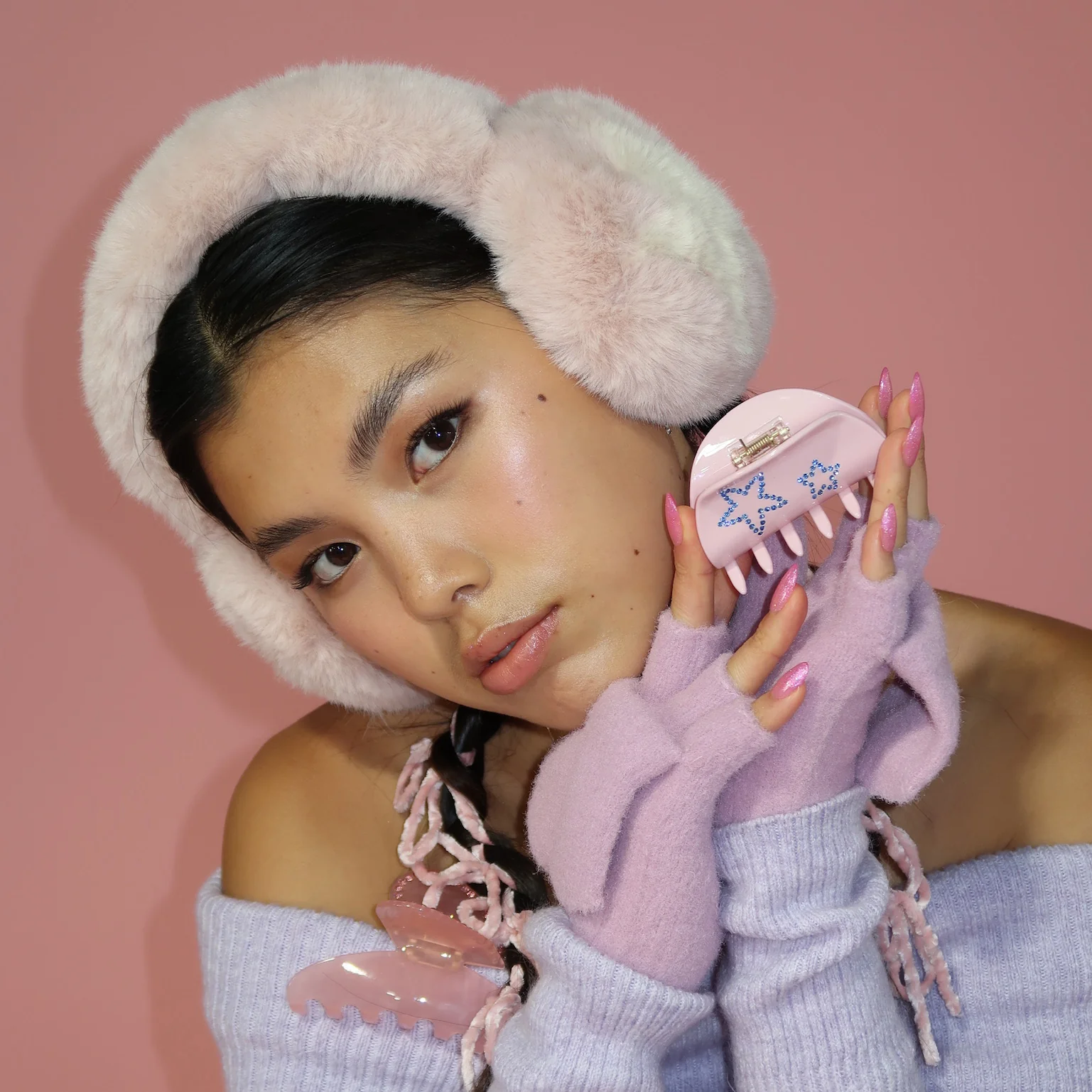 Luna Clip in Pink Flurry - Image 2