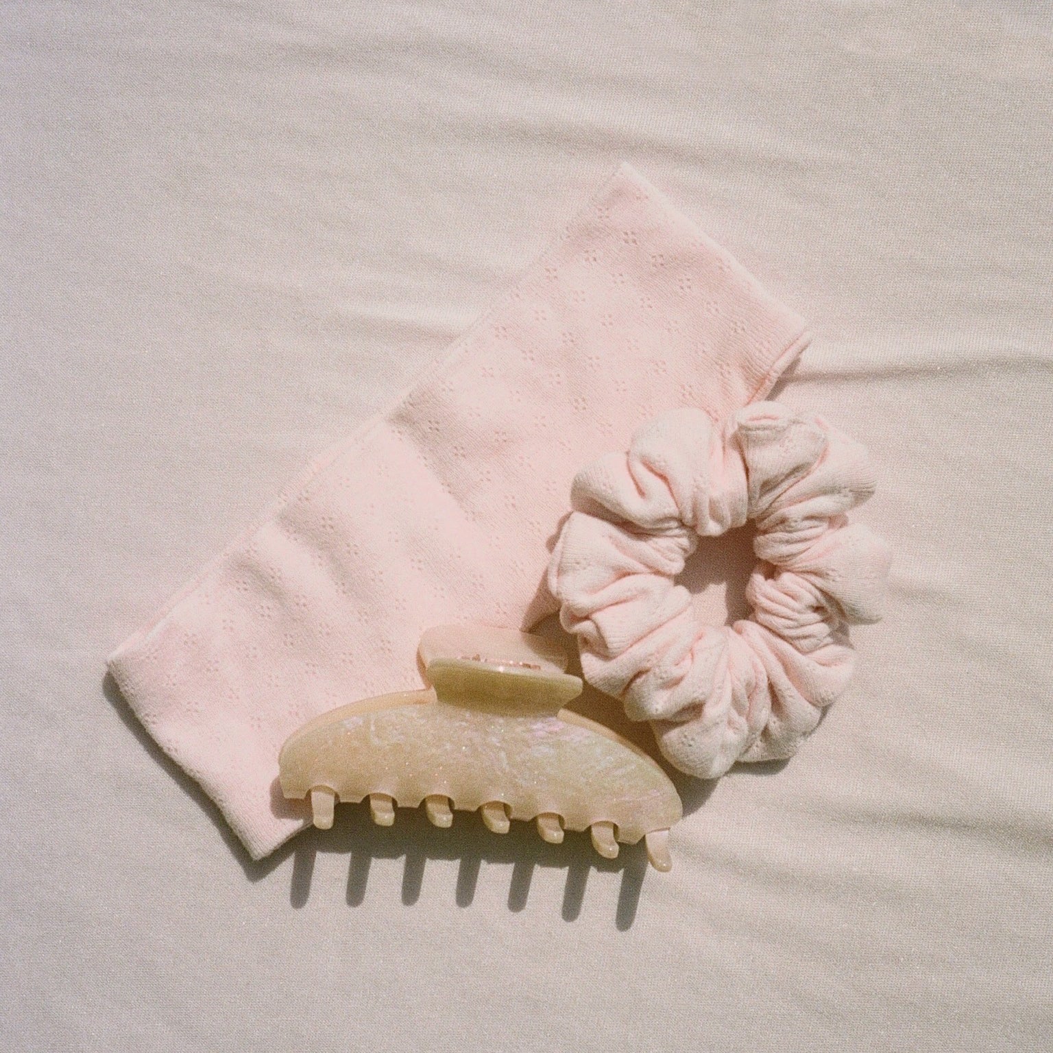 Pointelle Headband in Ballerina - Image 2