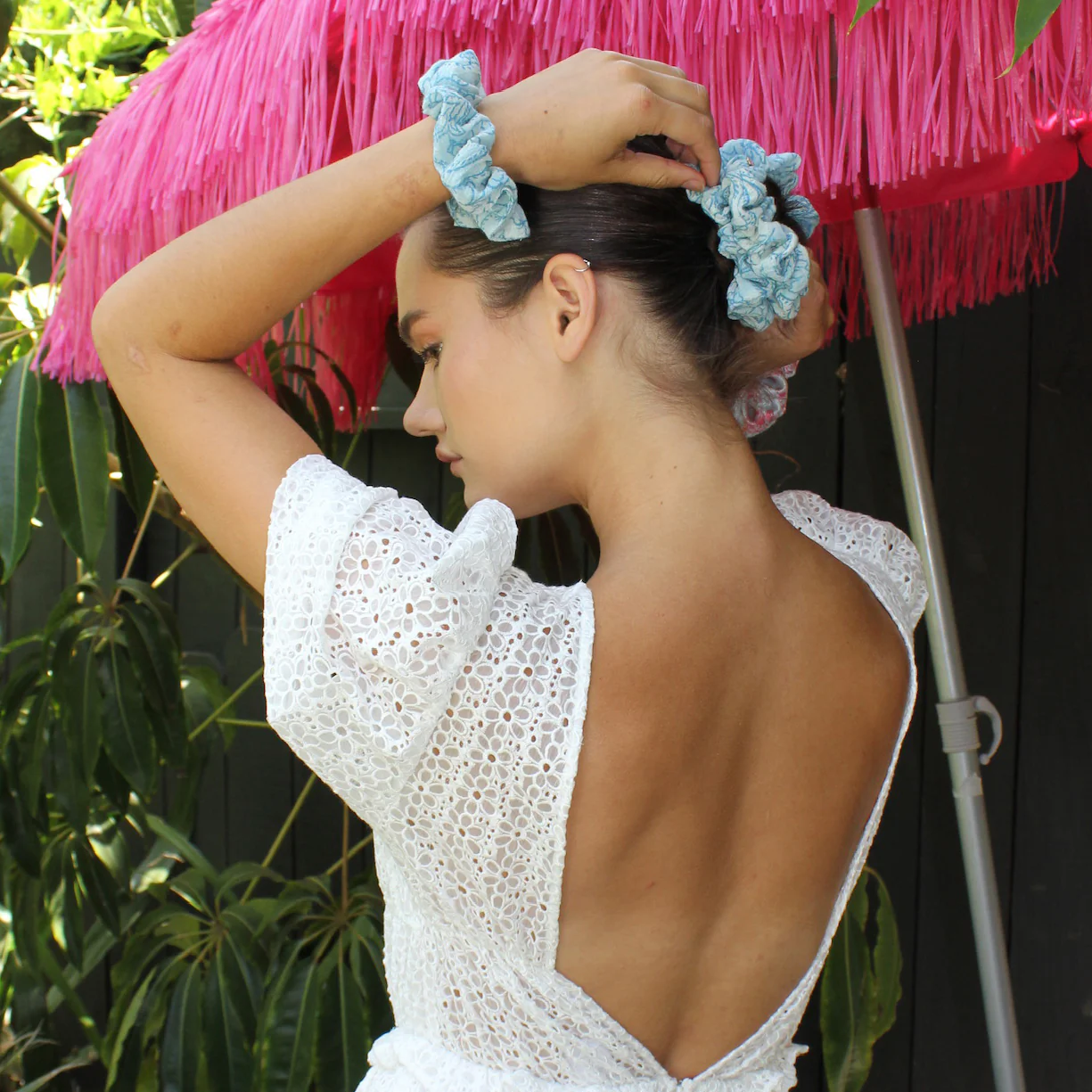 Printed Scrunchie in Portofino - Image 2