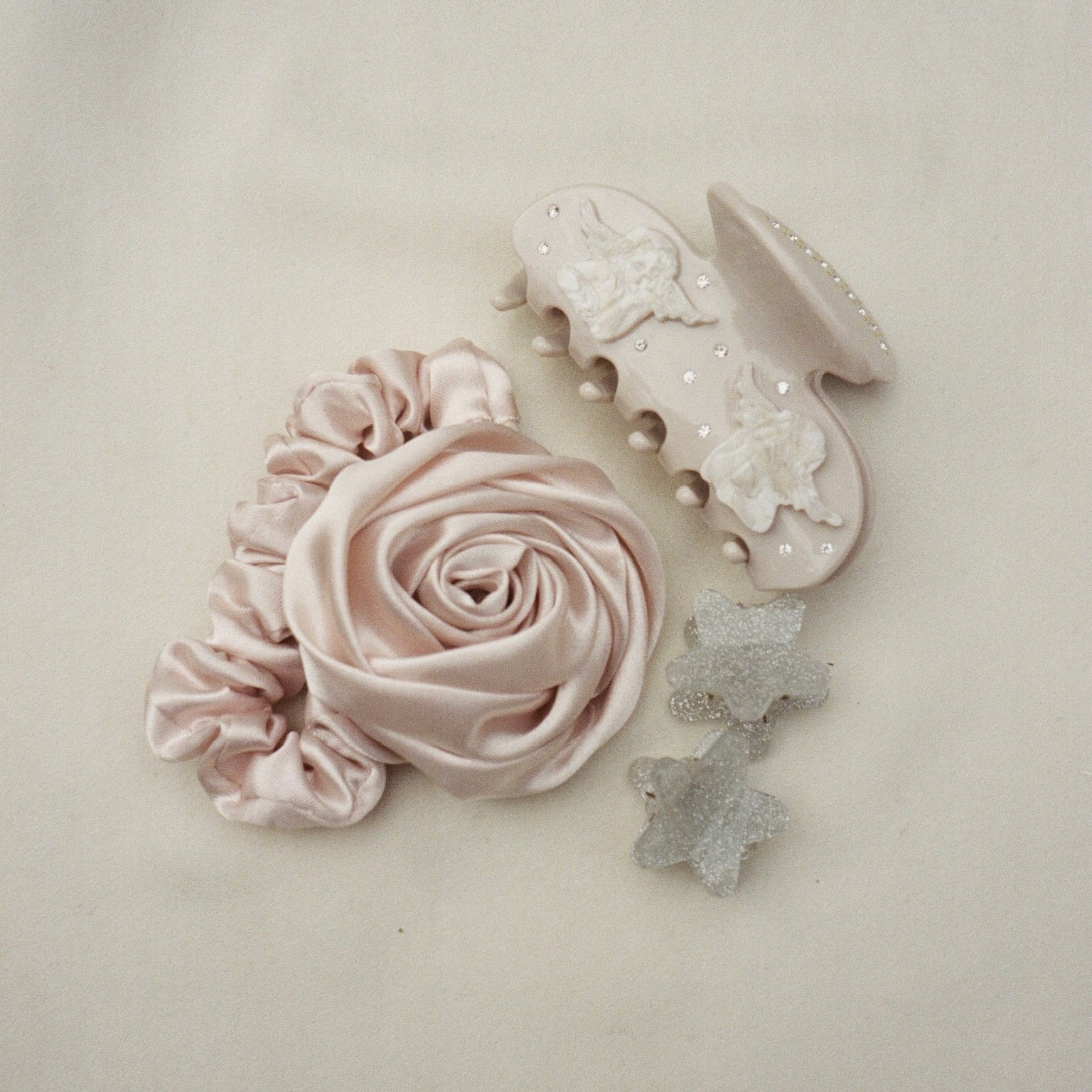 Rosette Scrunchie in Custard - Image 2