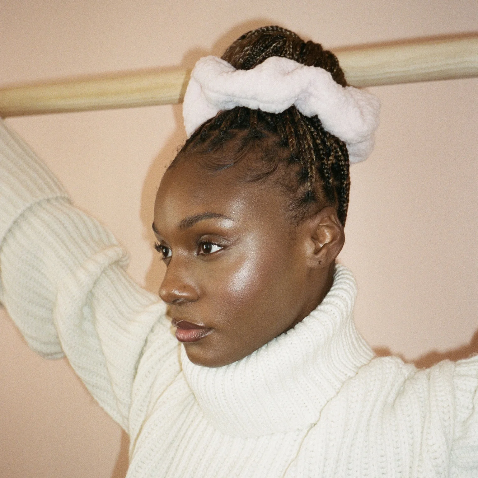Sherpa Scrunchie in Milk - Image 3