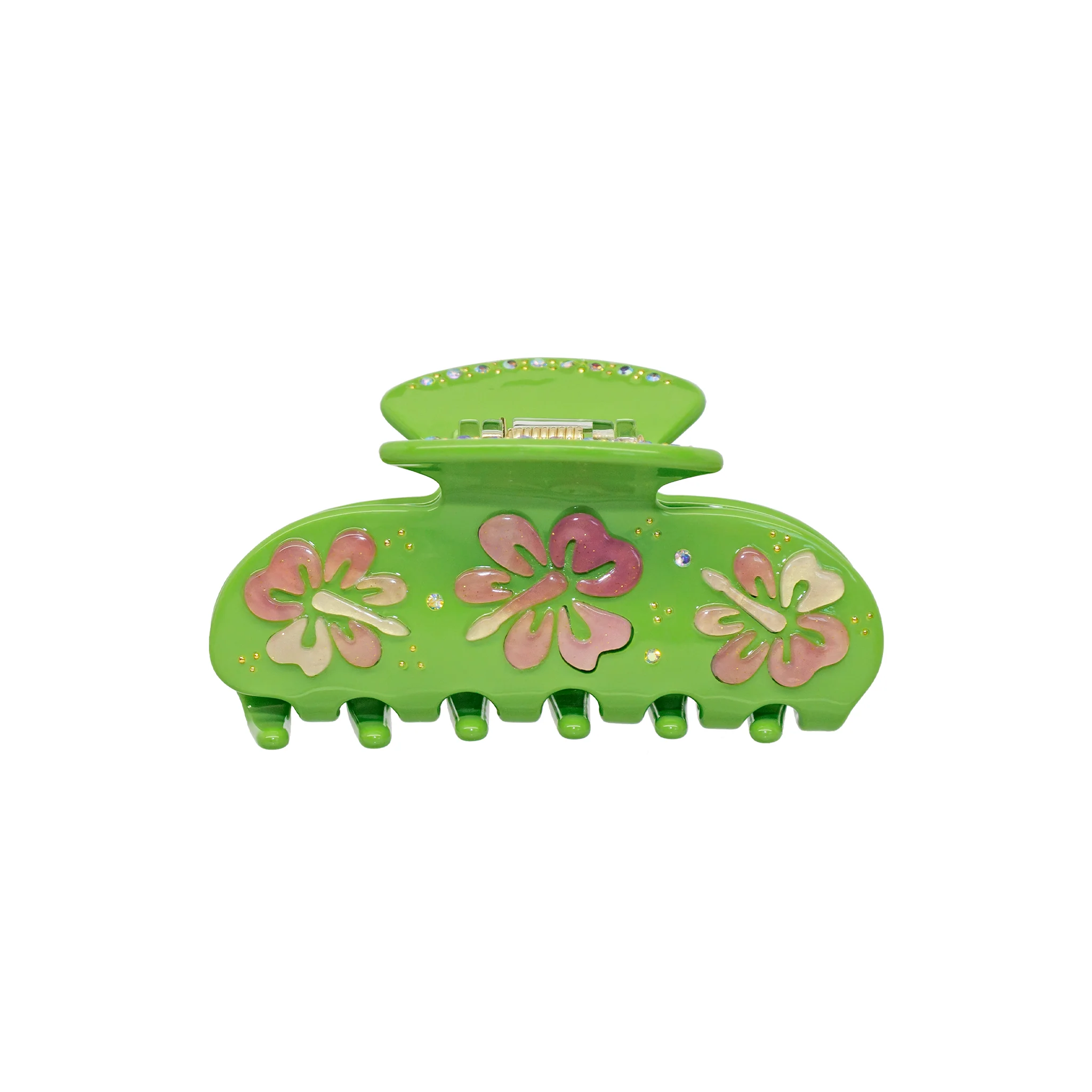 Sweetheart Clip in Green Hibiscus - Image 5