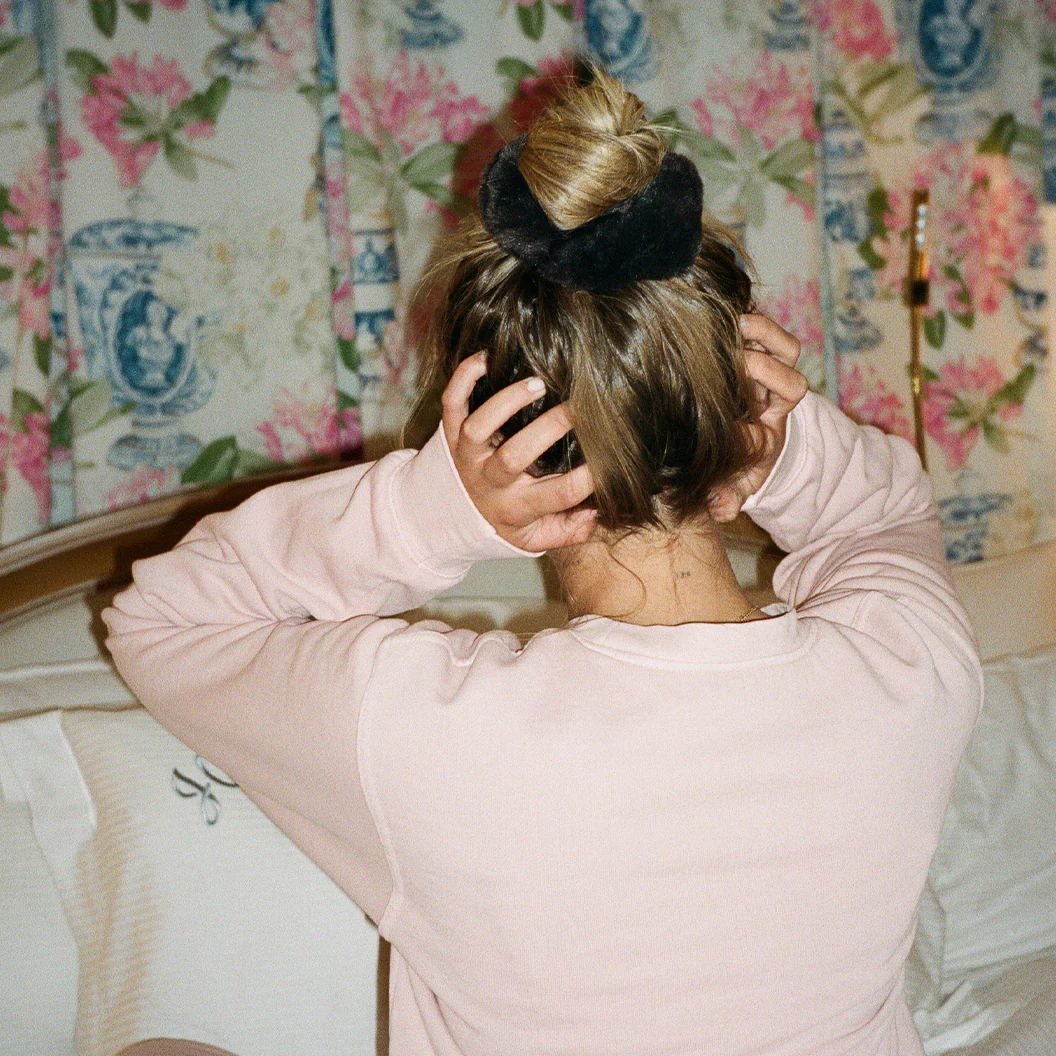 Teddy Bear Scrunchie in Espresso - Image 2