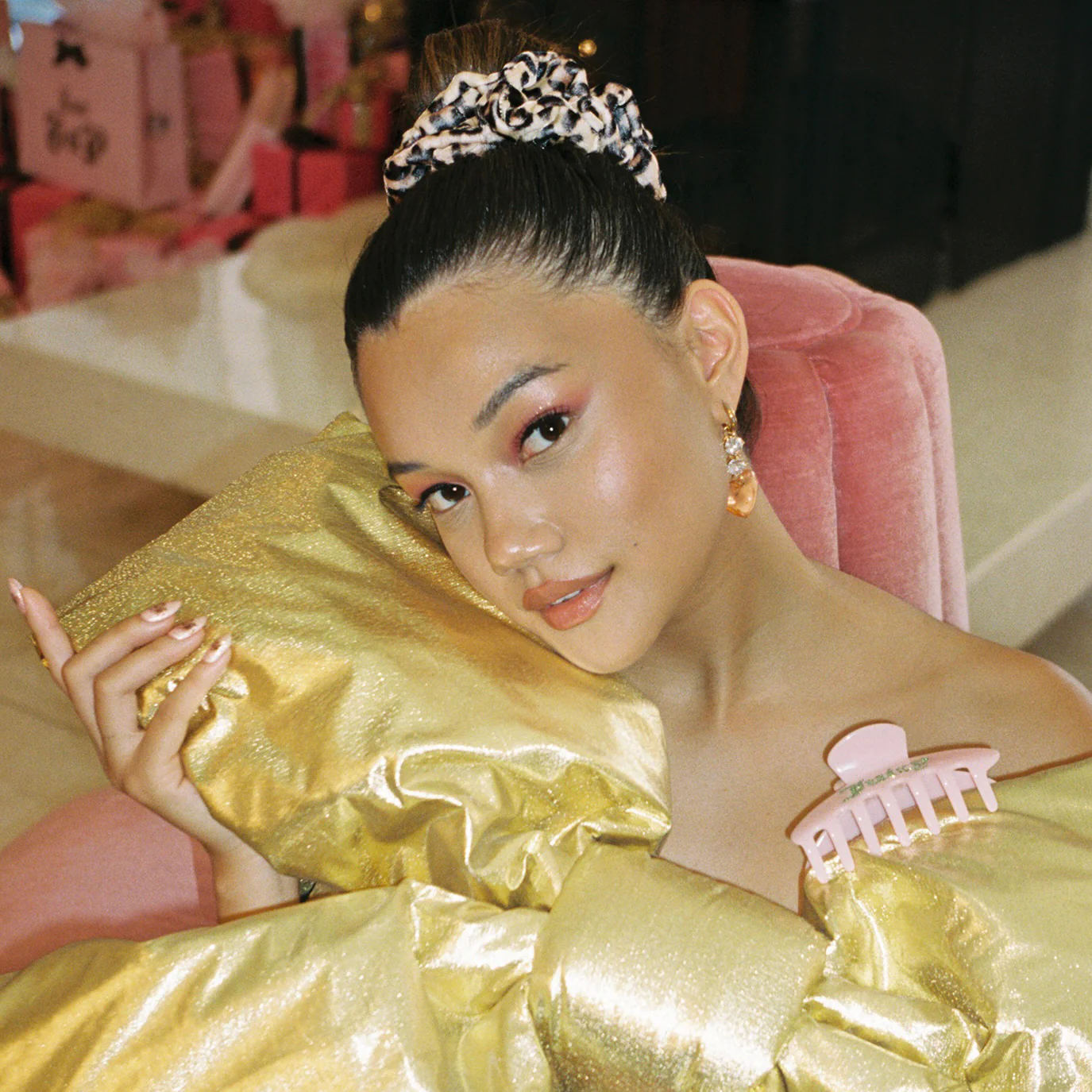 Velvet Scrunchie in Wild Thing - Image 2